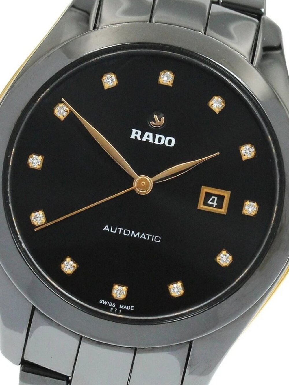 RADO Hyper chrome R32255712 12P diamond black Dial Automatic Ladies Watch_905912